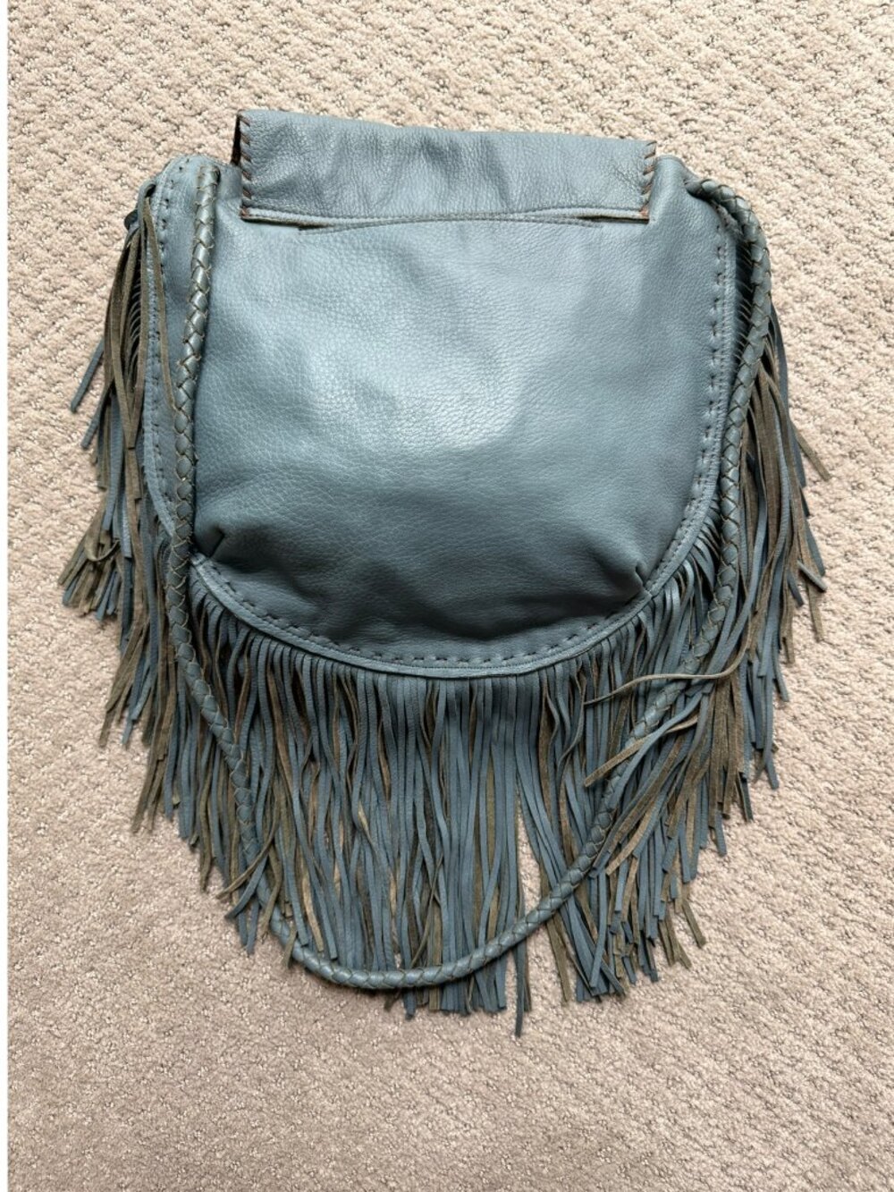 T. GREMILLION BLUE Leather fringe bag - Picture 4 of 9